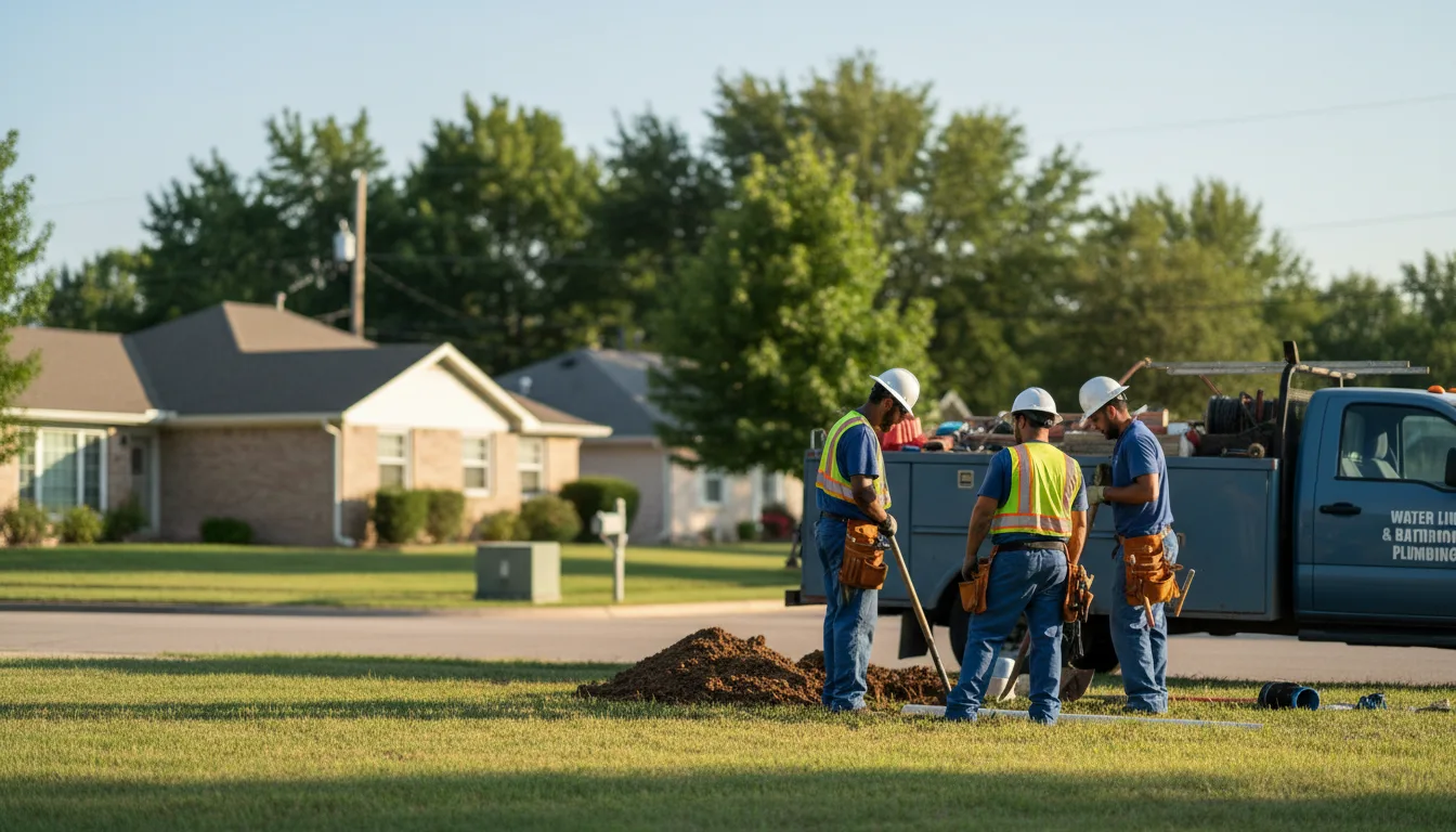 Residential water line and bathroom plumbing service in Center, ND